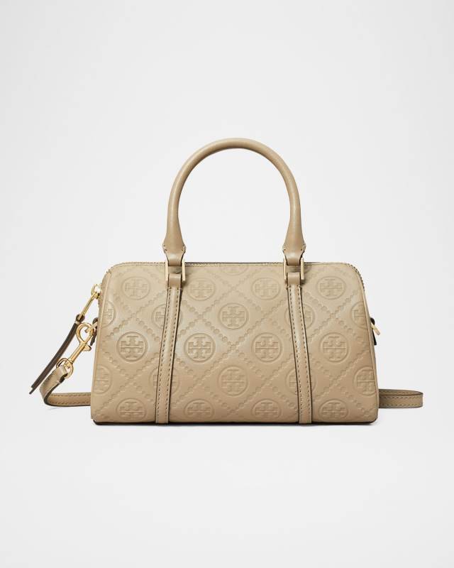 Mini T Monogram Leather Barrel Top-Handle Bag